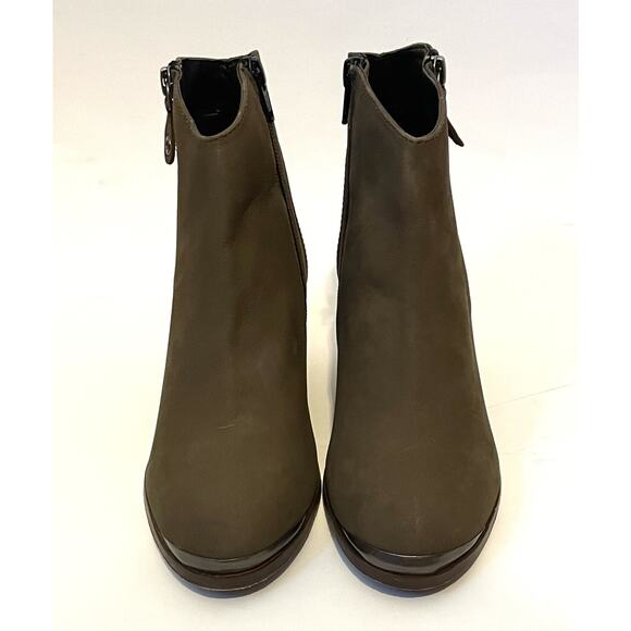 Diba Pointed Western Metal Toe Zipper Bootie Boots Green Size 8 NEW - Picture 2 of 9